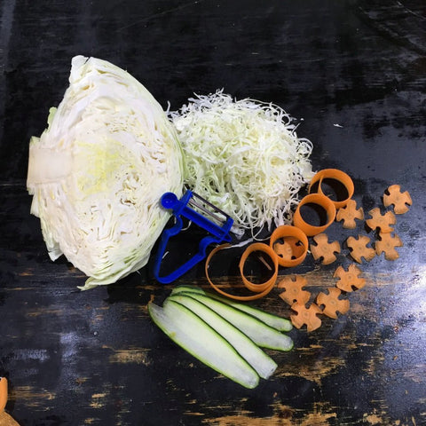 Image of Trio Mágico Conjunto de Descascadores Julienne-Peeler-Zesters  Cortador de Frutas Descascador de Multi Lâmina [FRETE GRÁTIS]