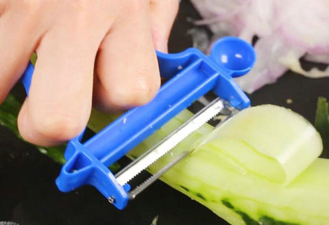 Image of Trio Mágico Conjunto de Descascadores Julienne-Peeler-Zesters  Cortador de Frutas Descascador de Multi Lâmina [FRETE GRÁTIS]