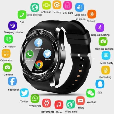 Image of Smart Watch Completo - Bluetooth - com Slot Para Cartão Sim - Câmera - Android