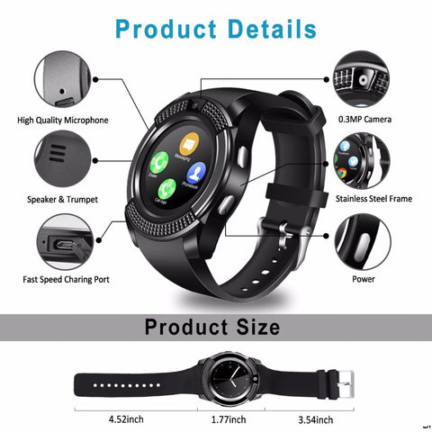 Image of Smart Watch Completo - Bluetooth - com Slot Para Cartão Sim - Câmera - Android